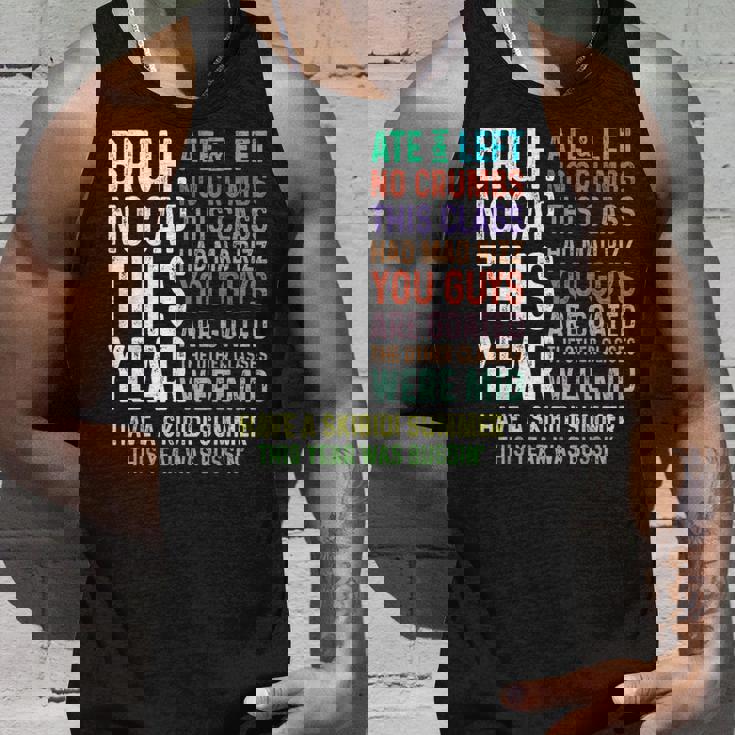 Bruh This Year Was Goated No Cap 面白い 学校最後の日 タンクトップ 彼への贈り物