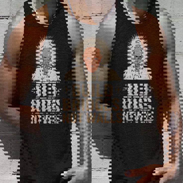 Build Bridges Not Walls 教皇フランシスコ ヴィンテージtシャツ タンクトップ 彼への贈り物