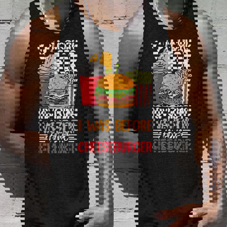 Burger メンズ レディース チーズバーガー ファーストフード バーガー愛好家 タンクトップ 彼への贈り物