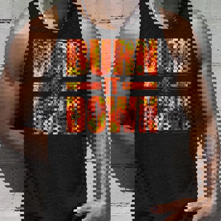 Burnit Down Fire Flames タンクトップ 彼への贈り物