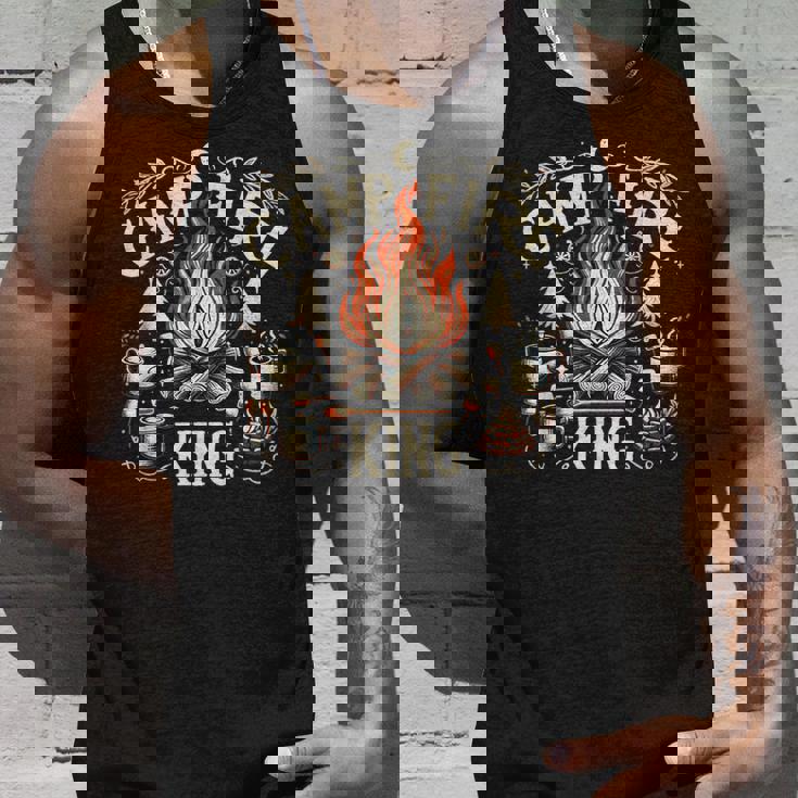 Campfire King おもしろキャンプギフト 焚き火 タンクトップ 彼への贈り物