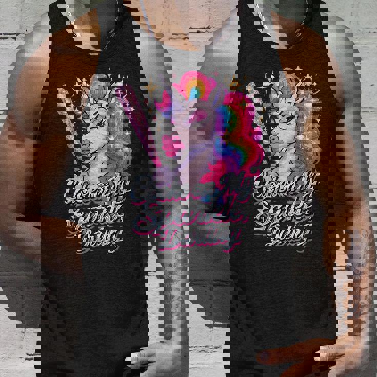 Choke On My Radiance 面白いユニコーンレインボーアティチュード タンクトップ 彼への贈り物