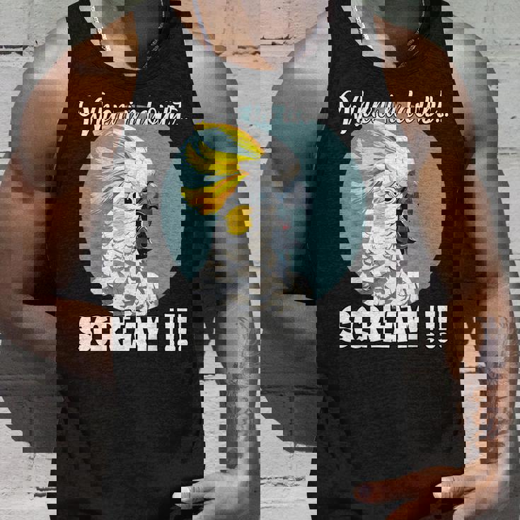 Cockatoo Meme T、面白い叫び声を上げているキバタン タンクトップ 彼への贈り物