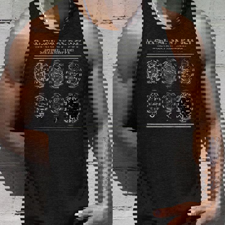 Cockpit Instruments シックスパック スピットファイアーファイター Ww2 タンクトップ 彼への贈り物