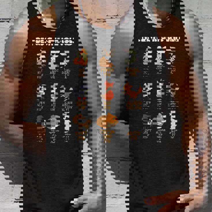 Cool Foxes Of The Worldかわいいキツネ動物愛好家ギフト タンクトップ 彼への贈り物