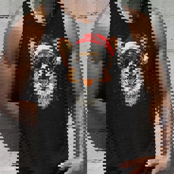 Corgi サンタハット 面白い かわいい 犬 ママ お父さん クリスマス タンクトップ 彼への贈り物