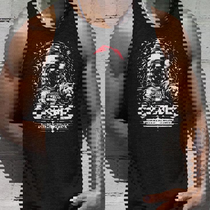 Cosmic Christmas Adventure ヴィンテージ宇宙飛行士サンタスペース タンクトップ 彼への贈り物