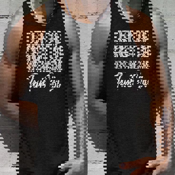 Dear Dad Great Job Were Awesome 父の日 タンクトップ 彼への贈り物