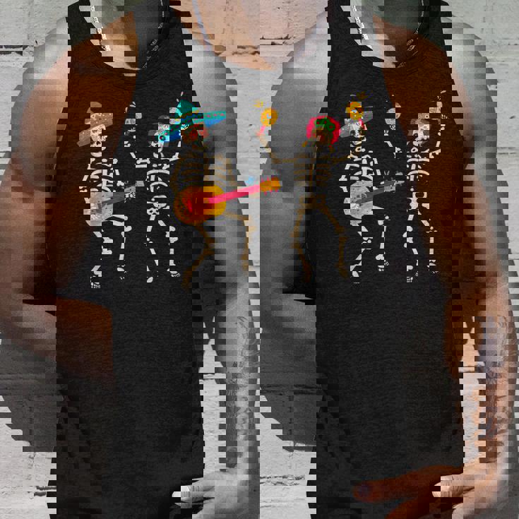 Dia De Los Muertos スケルトン ダンシング スカル 死者の日 タンクトップ 彼への贈り物