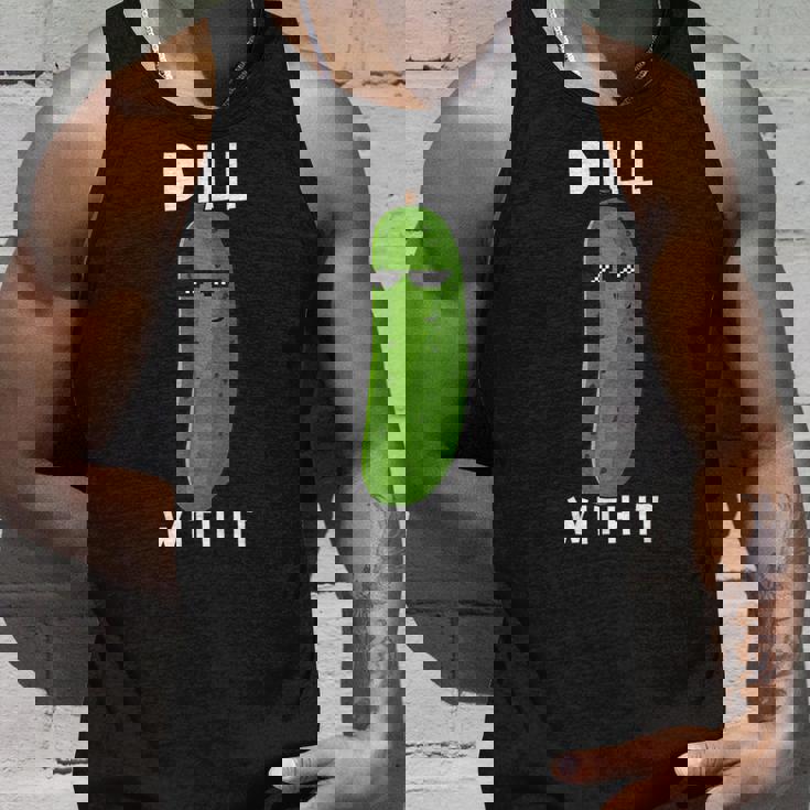 Dill With It 面白い ディル ピクルス 恋人 ピクルス 食通 タンクトップ 彼への贈り物