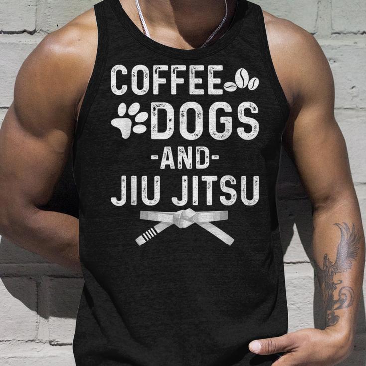 Divertidos Perros De Café Jiu Jitsu Y Artes Marciales Jiu Camiseta sin mangas Regalos para él