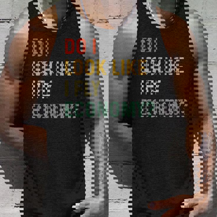 Do I Look Like I Fly Economy 面白い ヴィンテージ レトロ タンクトップ 彼への贈り物