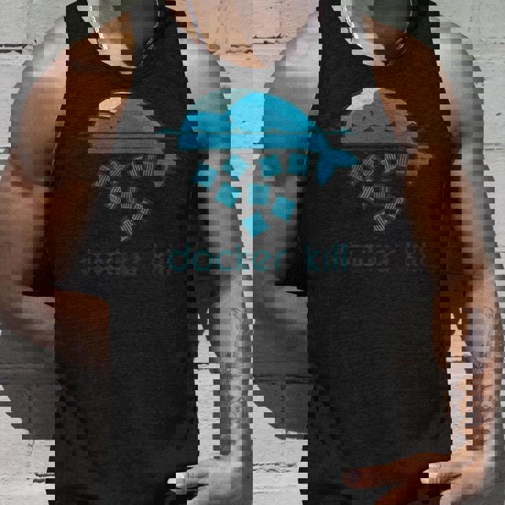 Docker Container Linux Devops Programming Coding タンクトップ 彼への贈り物