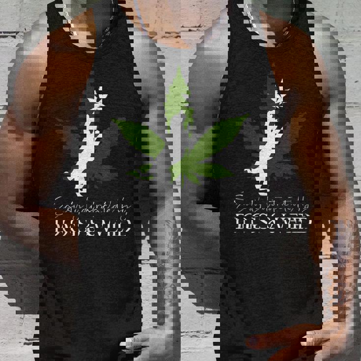 Dog And Weed ファニーマリファナtシャツ タンクトップ 彼への贈り物