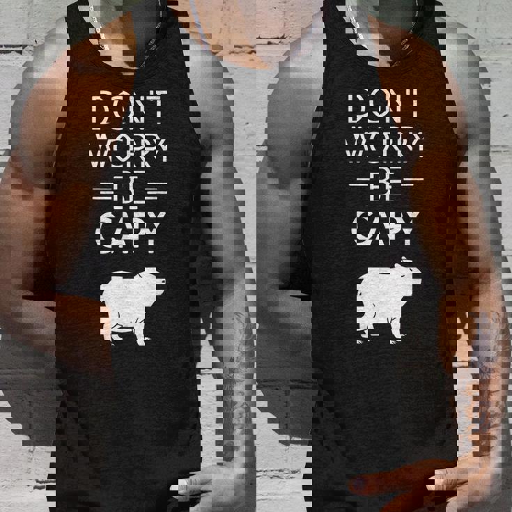 Don't Worry Be Capy カピバラ 心配しないで カピー カピバラ齧歯類愛好家 タンクトップ 彼への贈り物