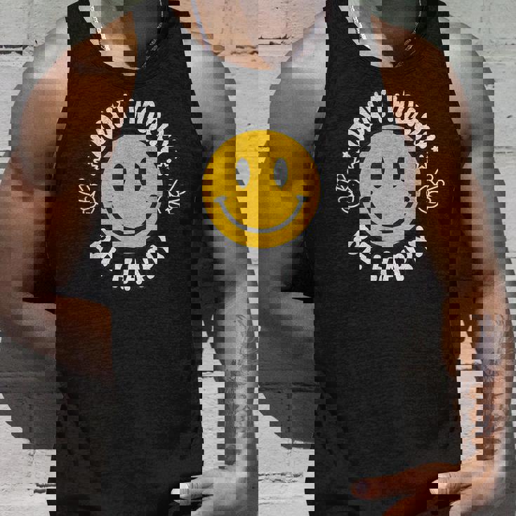 Don't Worry We Be Happymile Face レトロ グルービー 70年代 タンクトップ 彼への贈り物