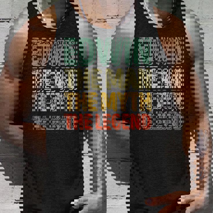 Edwin The Man The Myth The Legend シャツ ファーストネーム Edwin タンクトップ 彼への贈り物
