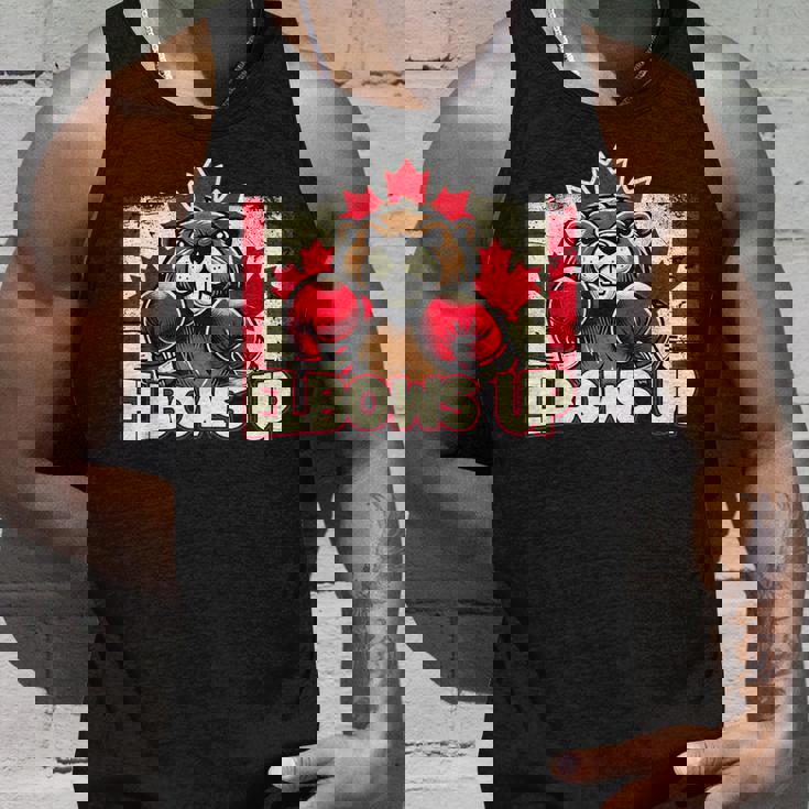 Elbows Up Canada カナダのカウンター関税 ビーバーボクシング タンクトップ 彼への贈り物