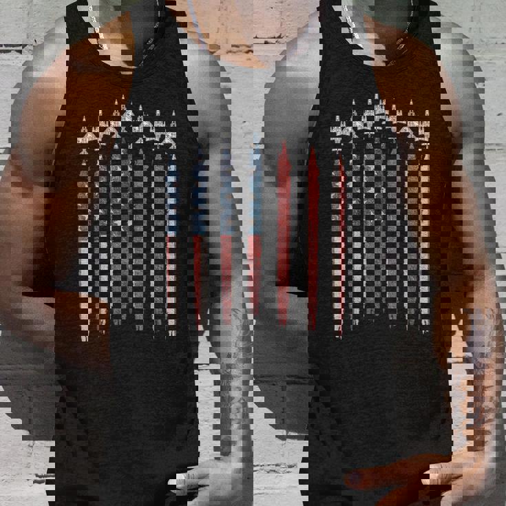 F4 ファントムファイタージェット アメリカ国旗 飛行機 F-4 7月4日 タンクトップ 彼への贈り物