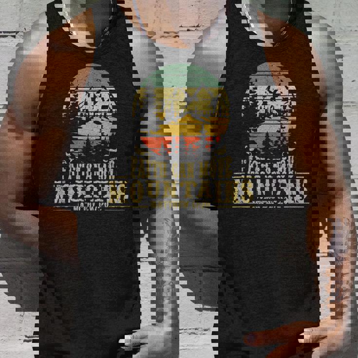 Faith Can Move Mountains マタイ17 20 聖書聖書の言葉 タンクトップ 彼への贈り物