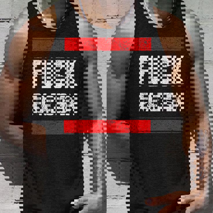 Fuck Racism 反人種差別者 タンクトップ 彼への贈り物