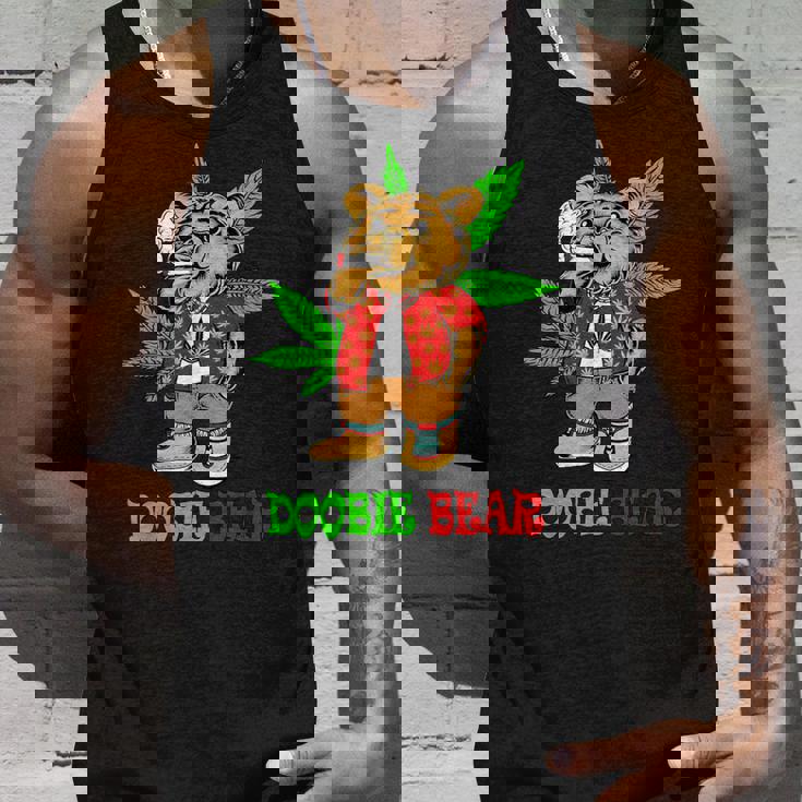 Doobie Bear 大麻の葉 雑草愛好家 マリファナギフト タンクトップ 彼への贈り物