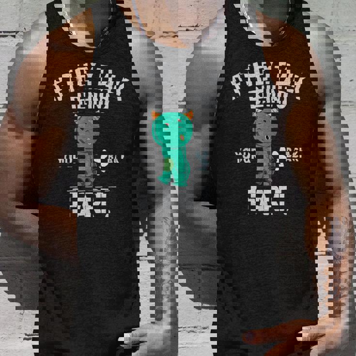 If They Talk Behind Your Back Fart かわいい動物モンスター タンクトップ 彼への贈り物