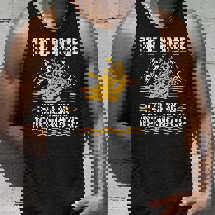 The River Is Calling Water Rafting 川 ラフティング タンクトップ 彼への贈り物