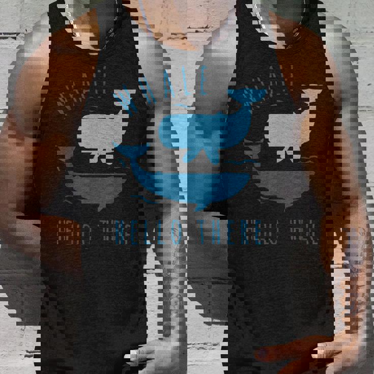 Whale Pun クジラ Hello There Hello Dort ファニークジラ タンクトップ 彼への贈り物