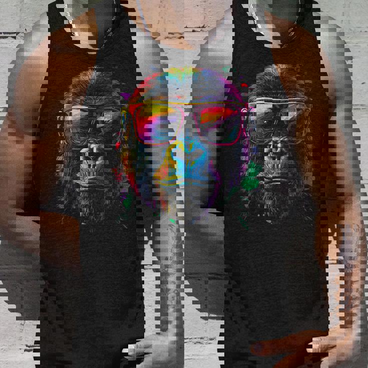 Gorilla Monkey グラフィック アニマルアート サングラス ゴリラ タンクトップ 彼への贈り物