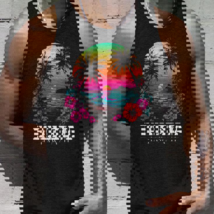 Haleiwa ハワイ ハワイアン ハイビスカス 花 サーファー お土産 タンクトップ 彼への贈り物