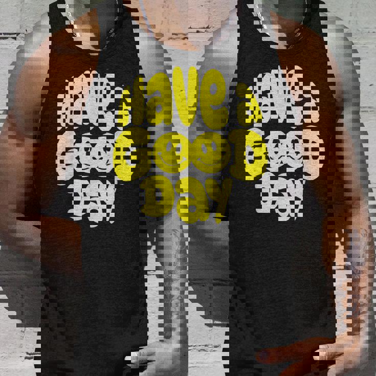 Have A Good Day レトロ ハッピーフェイス 90年代 スマイルフェイス 美学 タンクトップ 彼への贈り物