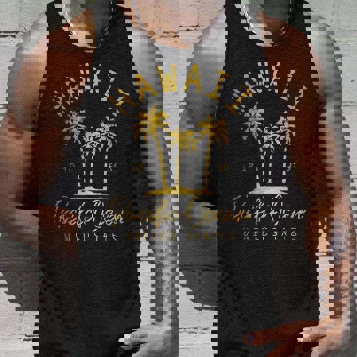 Hawaii Est 1959 ヤシの木 サーフ サーファー マウイ アロハ ハワイアン タンクトップ 彼への贈り物