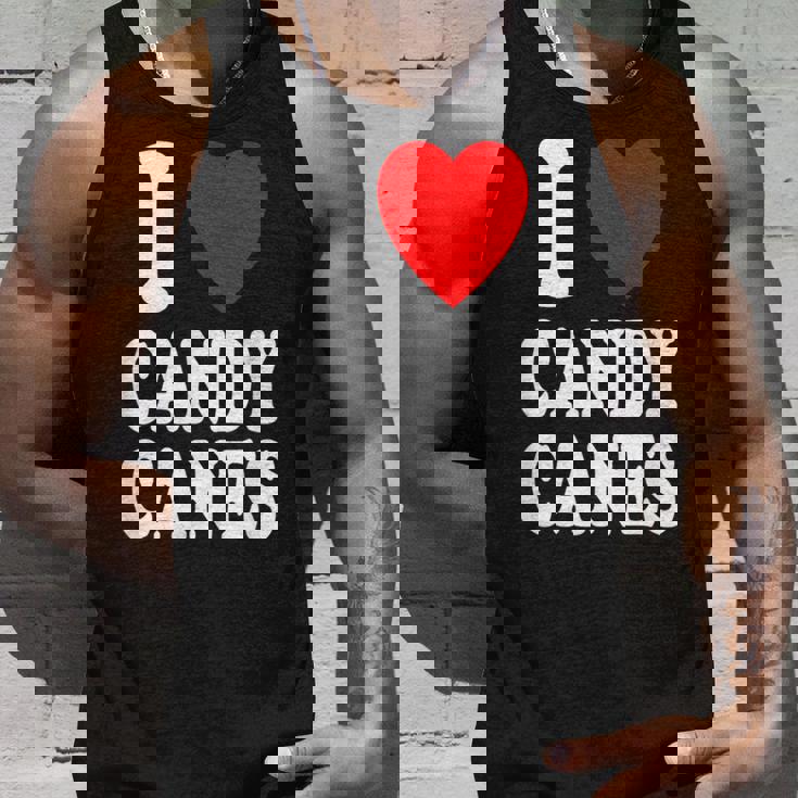 I Heart 愛 キャンディケーン 冬 ペパーミント クリスマス タンクトップ 彼への贈り物