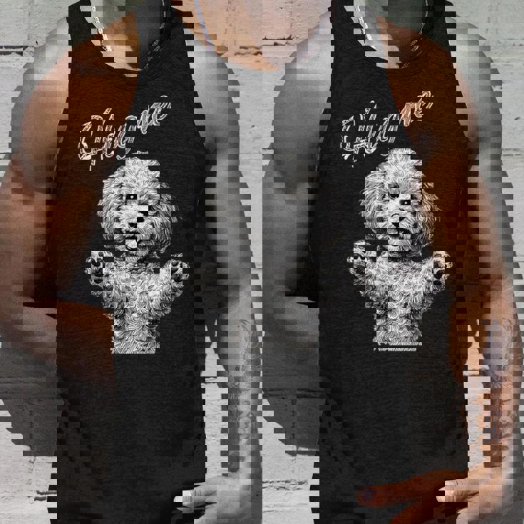 Hug Me トイプードル アートデザイン 可愛い おしゃれ 犬 動物 タンクトップ 彼への贈り物