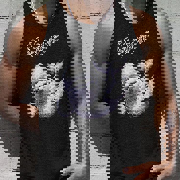 Hug Me ベルーガ アートデザイン 可愛い おしゃれ 動物 シロイルカ シロクジラ タンクトップ 彼への贈り物