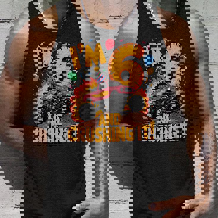 I'm 6 And Crushing It モンスタートラック 誕生日 タンクトップ 彼への贈り物