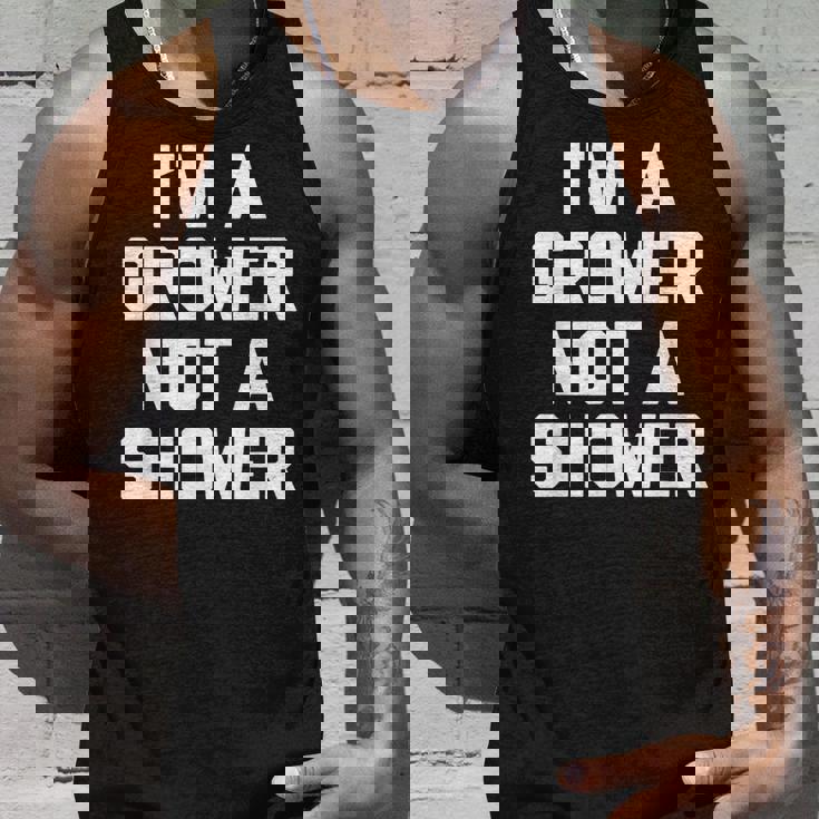 I'm A Grower Not Ahower 面白い言葉 皮肉な男 男性 タンクトップ 彼への贈り物