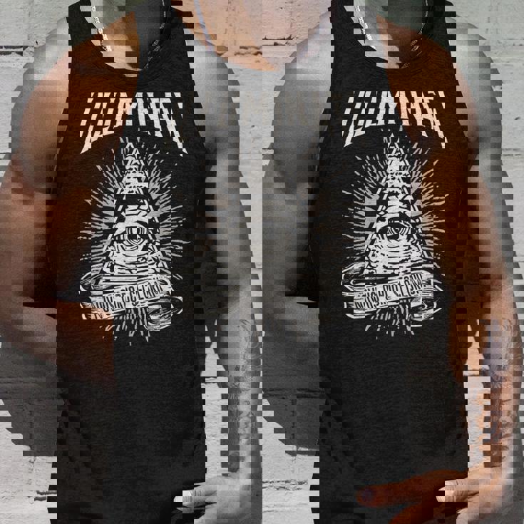 Illuminati New World Order イルミナティ新世界秩序デザイン、プロビデンスの目 タンクトップ 彼への贈り物