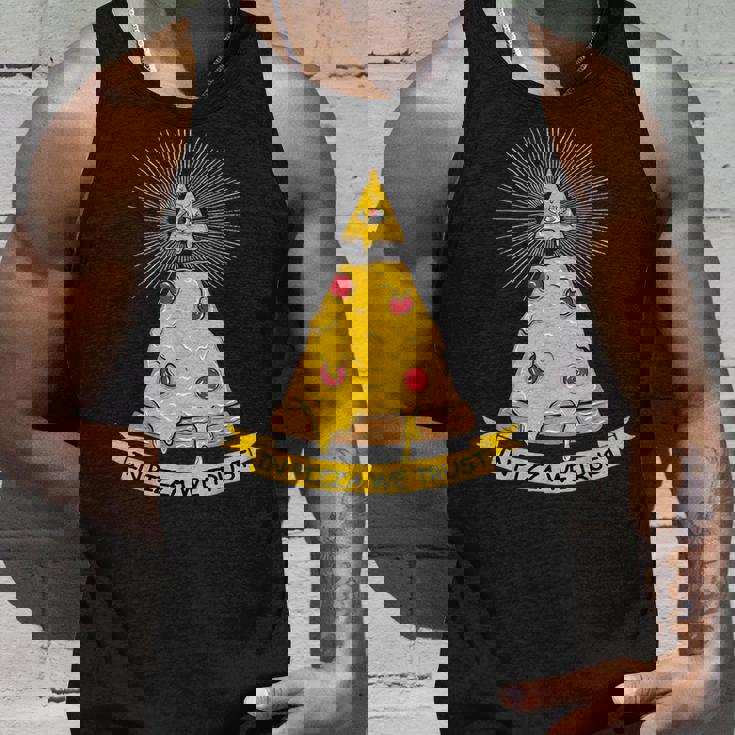 In Pizza We Trust イルミナティピザ タンクトップ 彼への贈り物