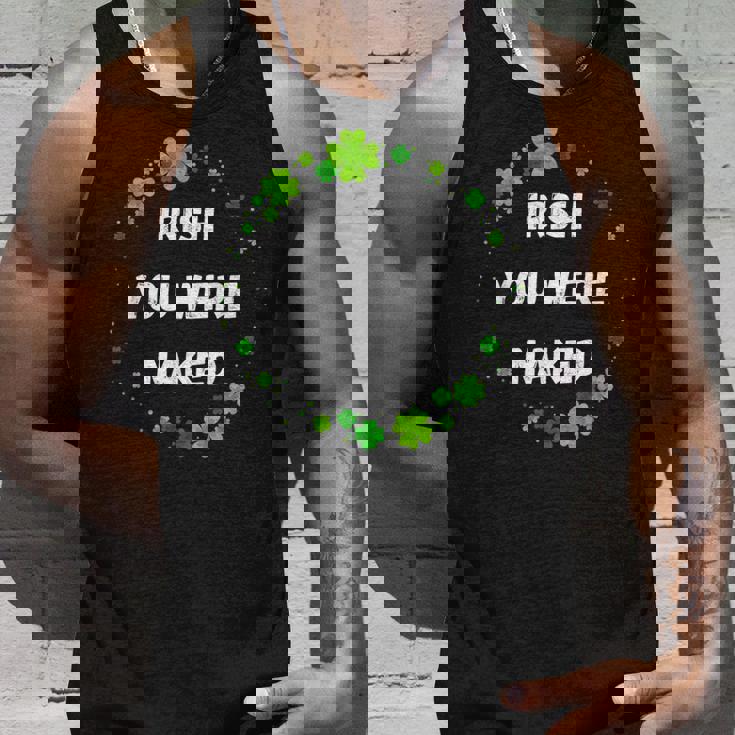 Irish You Were Nakedt Patrick's Day アイルランドのお祝い タンクトップ 彼への贈り物