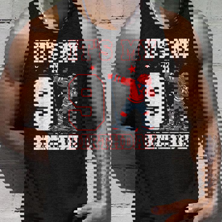 It's My 9Th Birthday 男の子 アイスホッケー ダビング 9歳 タンクトップ 彼への贈り物