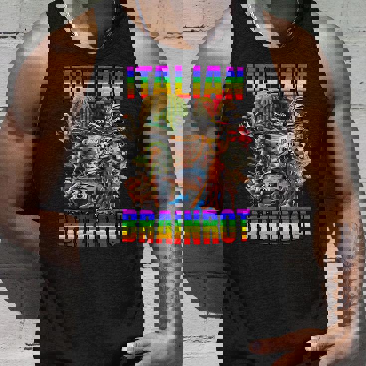 Italian Brainrot All Characters レインボー フラッグ プライド タンクトップ 彼への贈り物