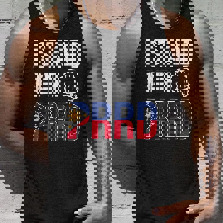 Itand With Prrd Du30 サポーター フィリピン国旗拳ポンプ タンクトップ 彼への贈り物