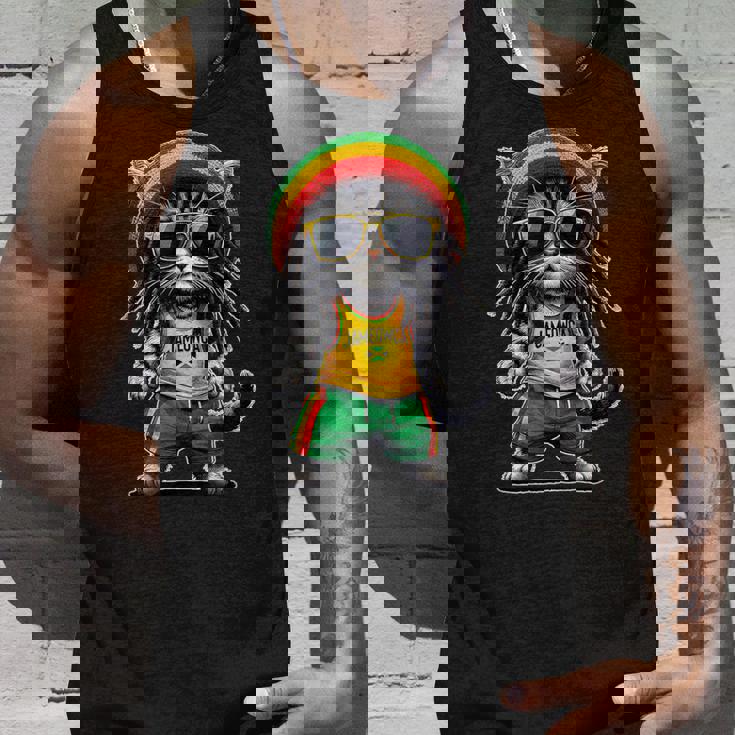 Jameowca クールで面白いジャマイカン ラスタ レゲエ キャット タンクトップ 彼への贈り物