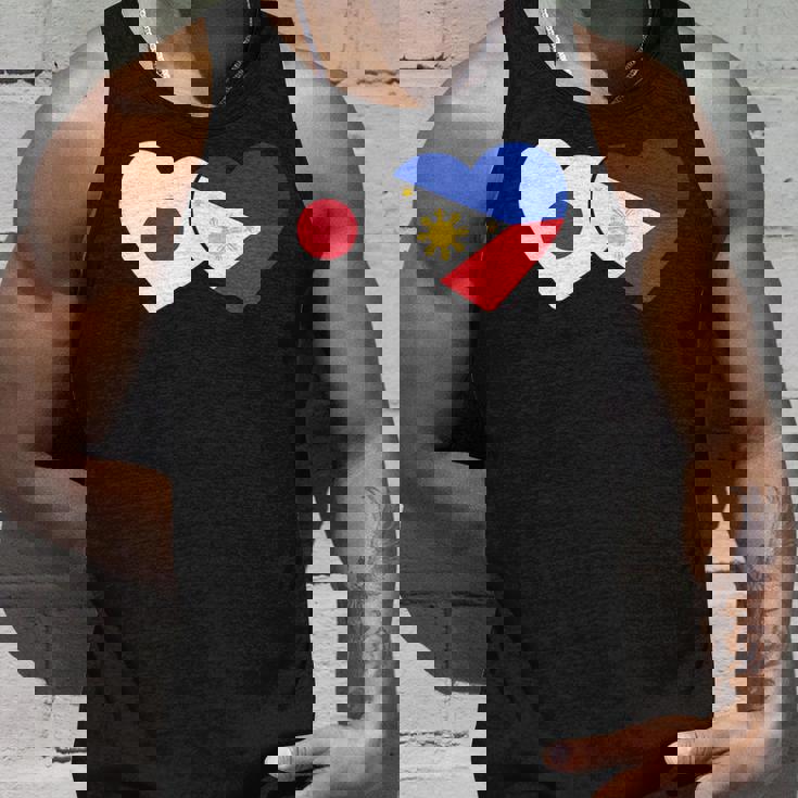 Japanese Flag Phillipinesフィリピンの遺産 フィリピンのルーツ 日本の国旗 フィリピンの国旗 タンクトップ 彼への贈り物