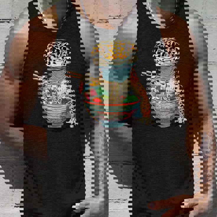 Japanese Kawaii Ramen Reptile Leopard Gecko ヒョウモントカゲモドキ タンクトップ 彼への贈り物