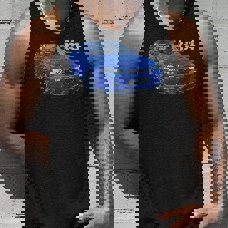 Jdm 車 R34 ベイサイド ブルー-Spec Ii タンクトップ 彼への贈り物