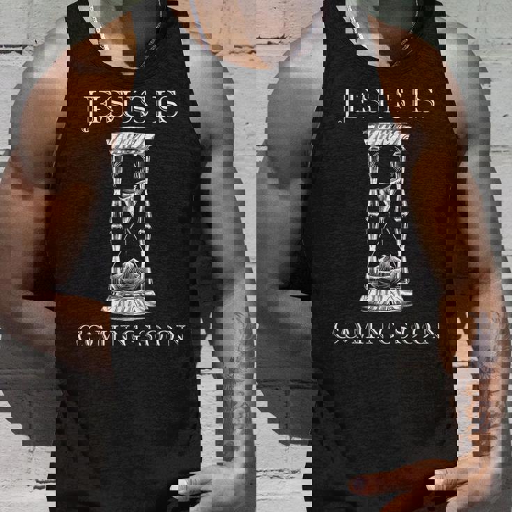 Jesus Is Comingoon – 携挙警告クリスチャンの引用 タンクトップ 彼への贈り物