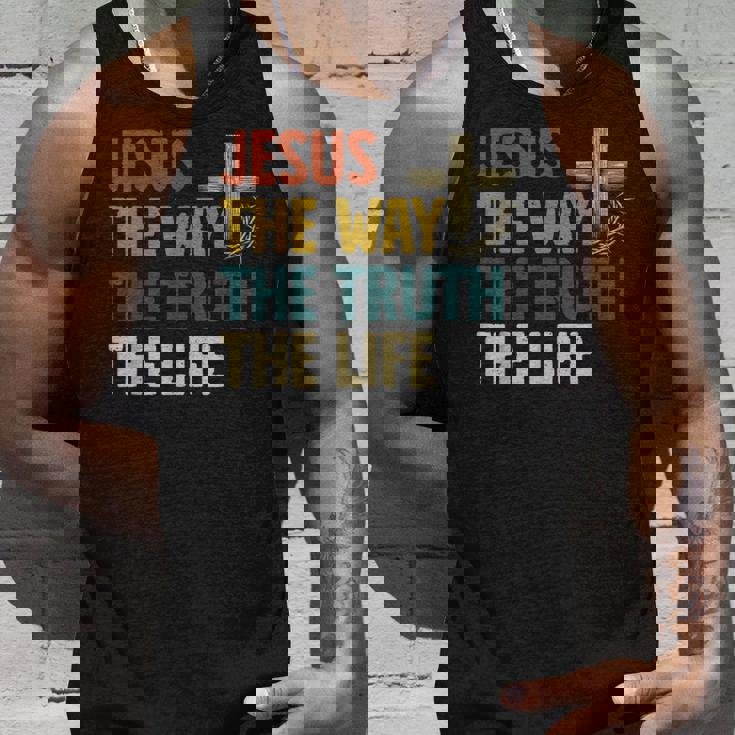 Jesus The Way The Truth The Life クリスチャン 信者 キリスト タンクトップ 彼への贈り物
